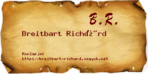 Breitbart Richárd névjegykártya